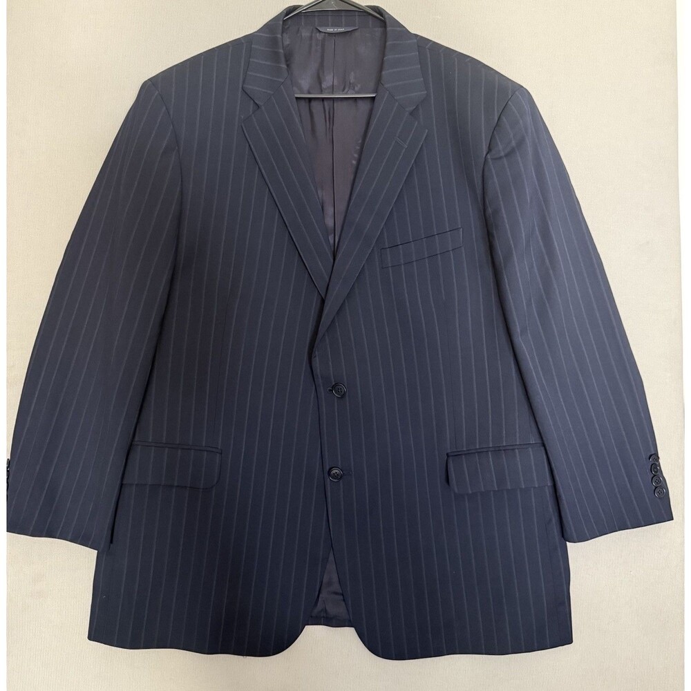 Brooks Brothers Wool Blazer 48R Blue Mens Madison 1818 Estrato Trabaldo Togna